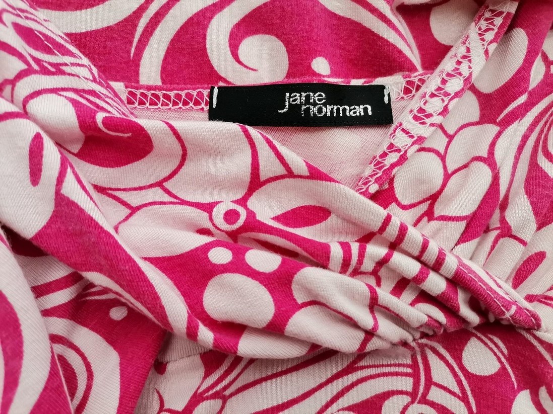 Jane norman Rozmiar 12 (40) Kolor Różowy W serek Tunika Bluzka Krótki rękaw Materiał Wiskoza Jane norman Rozmiar 12 (40) Kolor Różowy W serek Tunika Bluzka Krótki rękaw Materiał Wiskoza