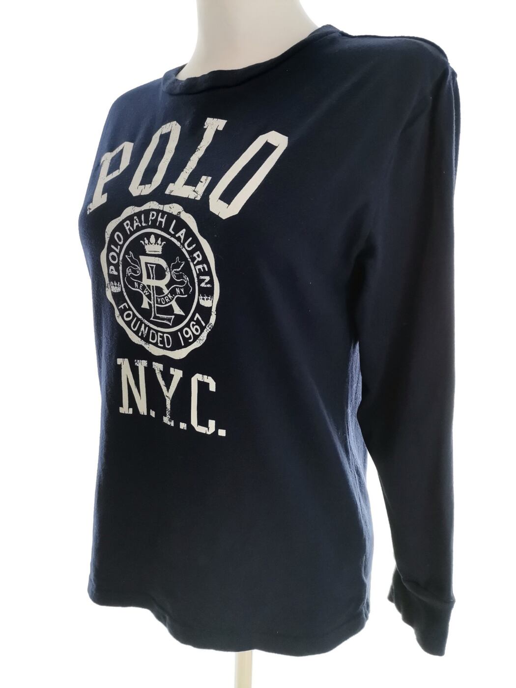IMG_20220127_113052.jpg Polo Ralph Lauren Rozmiar 38/40 Kolor Granatowy Crew Neck Bluzka Rękaw 3/4