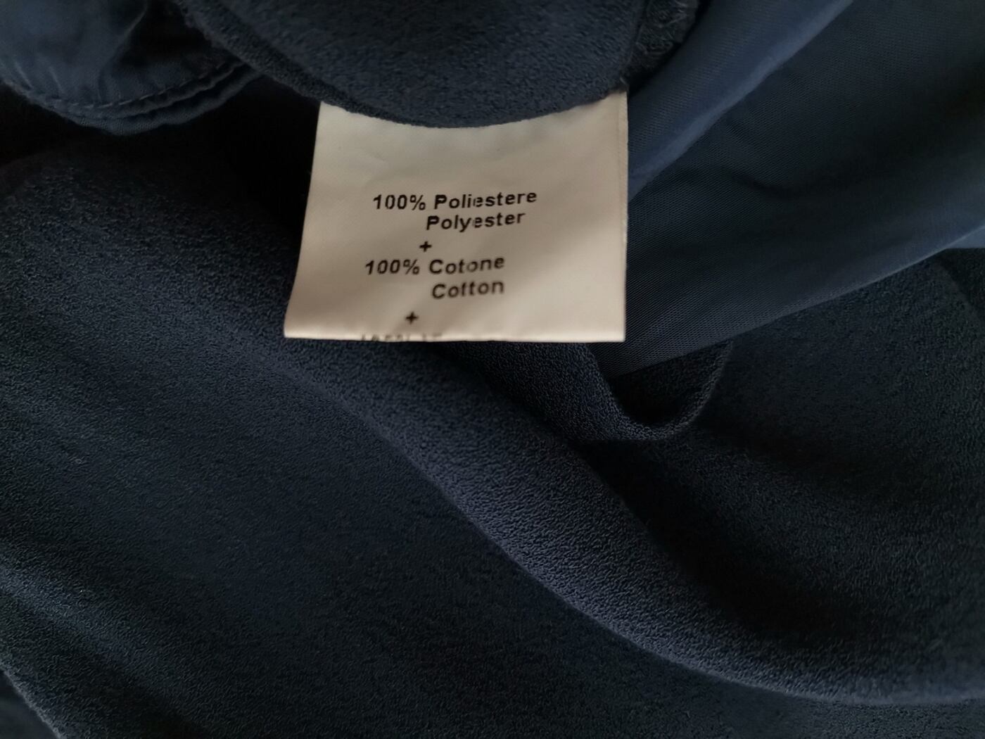 Amazing Rozmiar S Kolor Granatowy Crew Neck Bluzka Długi rękaw
