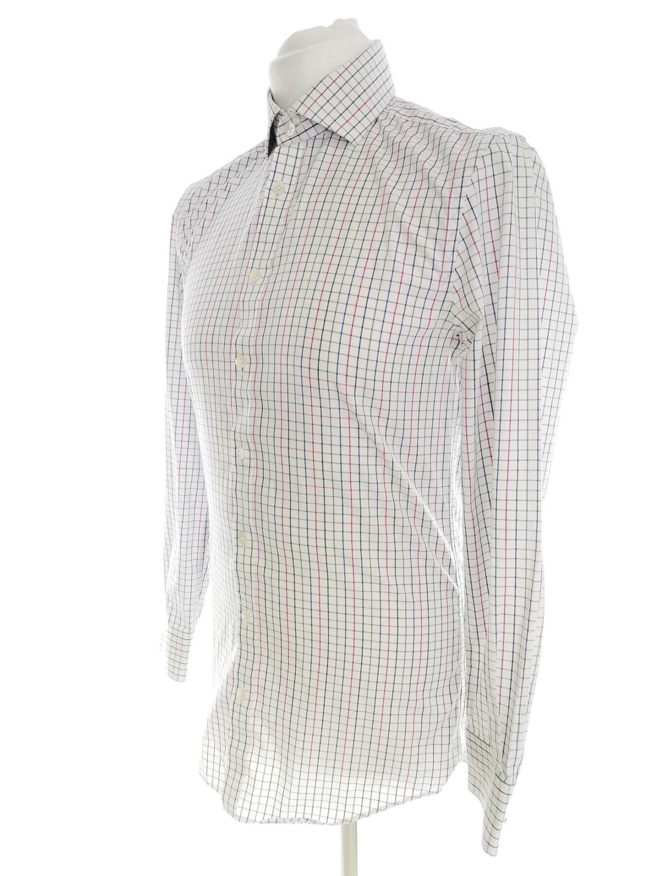IMG_20220128_113732.jpg Charles Tyrwhitt Rozmiar 15 (38) Kolor Biały Krata Kołnierz Męska Koszula Elegancka Długi rękaw Materiał Bawełna 100%