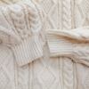 Vintage Rozmiar XXL Kolor Kremowy Męski Sweter Długi rękaw