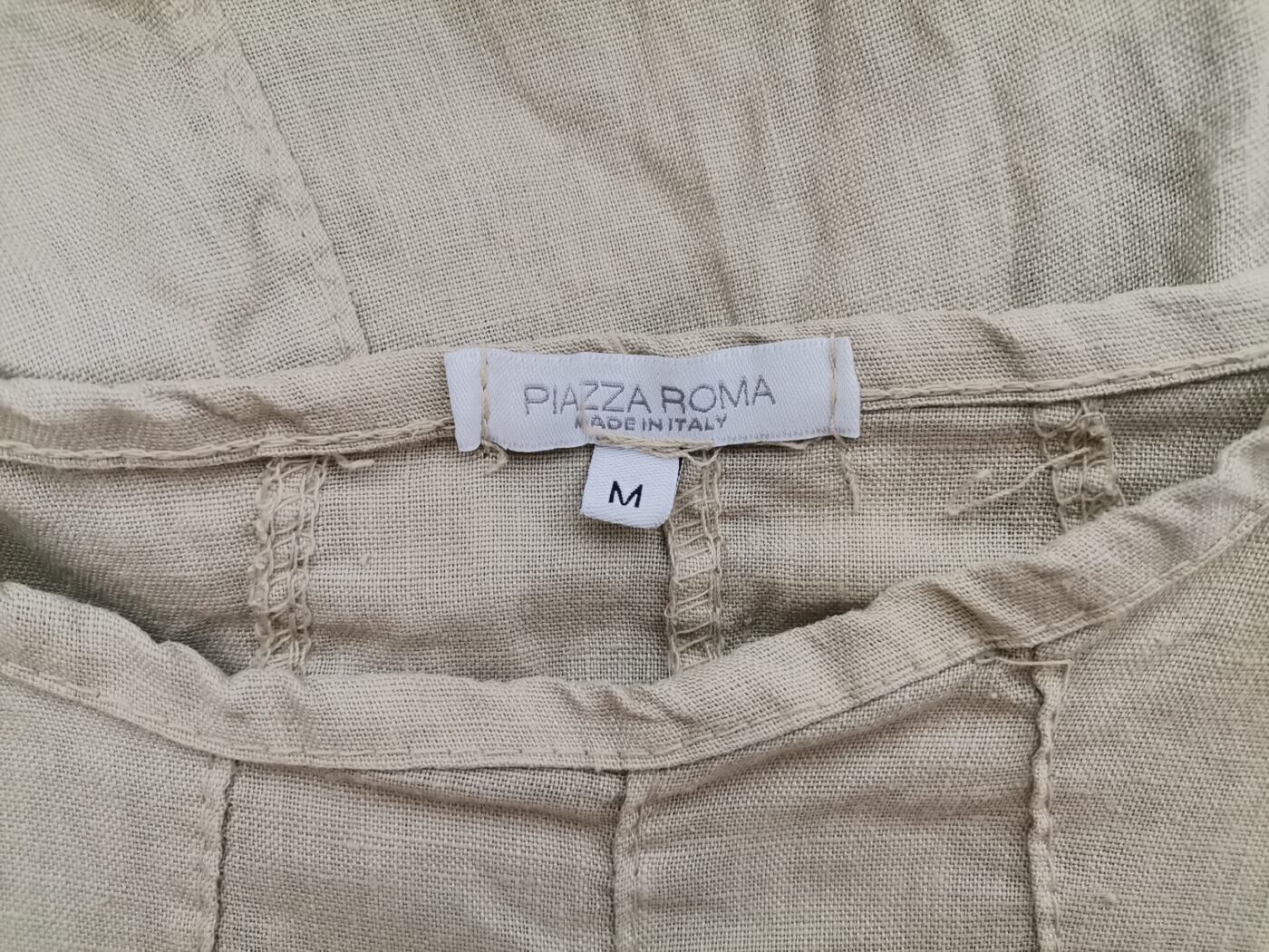 Piaza Italia Rozmiar M Kolor Szary Okrągły dekolt Sukienka A-Line Bezrękawnik