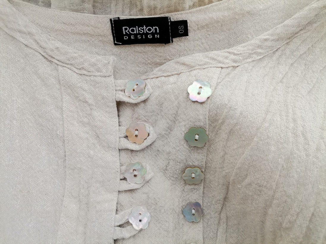 Ralston Rozmiar ONE SIZE (46/48) Kolor Szary Okrągły dekolt Tunika Popover Bluzka Rękaw 3/4 Materiał Len Ralston Rozmiar ONE SIZE (46/48) Kolor Szary Okrągły dekolt Tunika Popover Bluzka Rękaw 3/4 Materiał Len