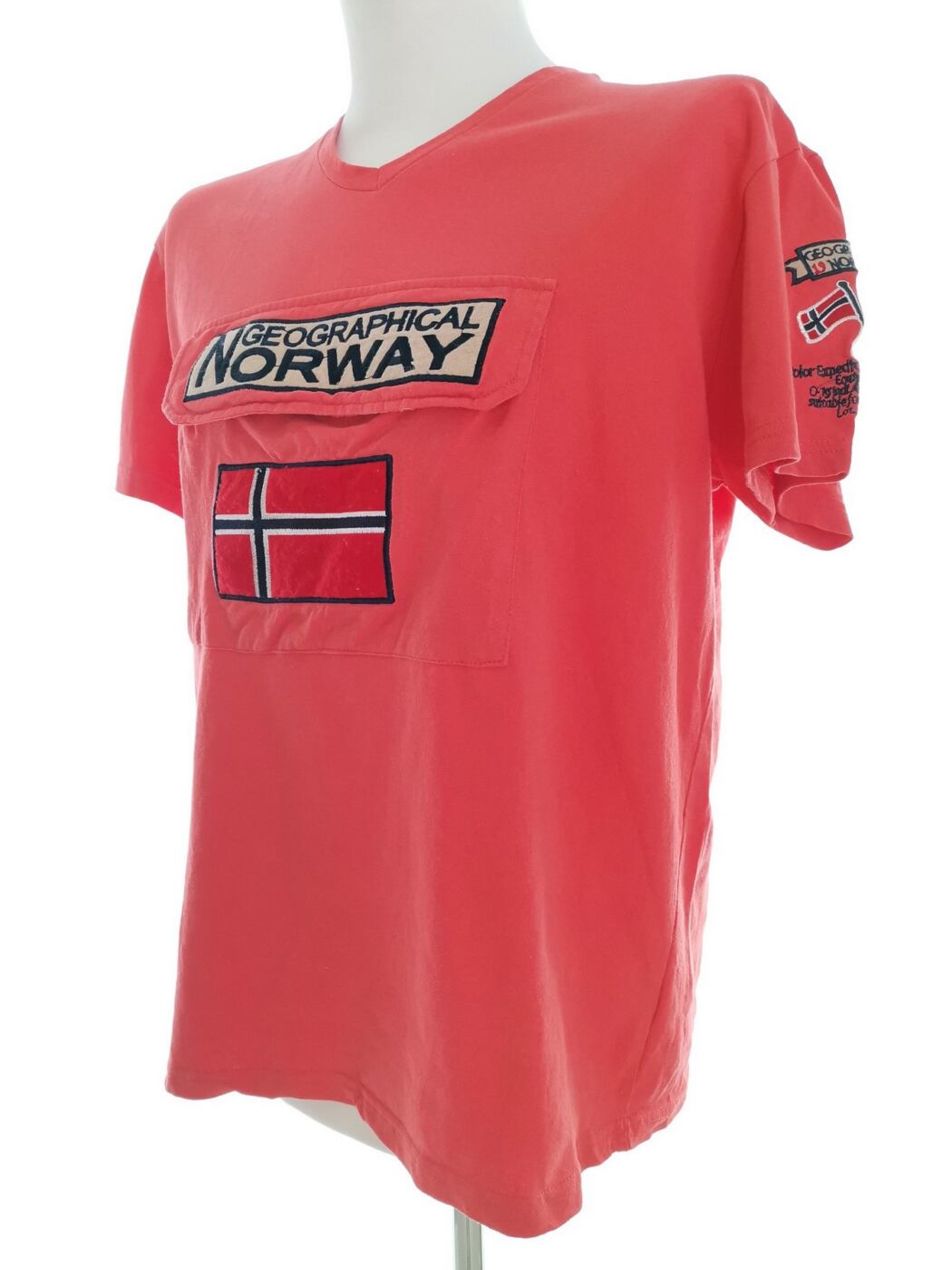 IMG_20220209_093716.jpg Geographical Norway Rozmiar XXL Kolor Pomarańczowy Męski T-Shirt Krótki rękaw Materiał Bawełna 100%
