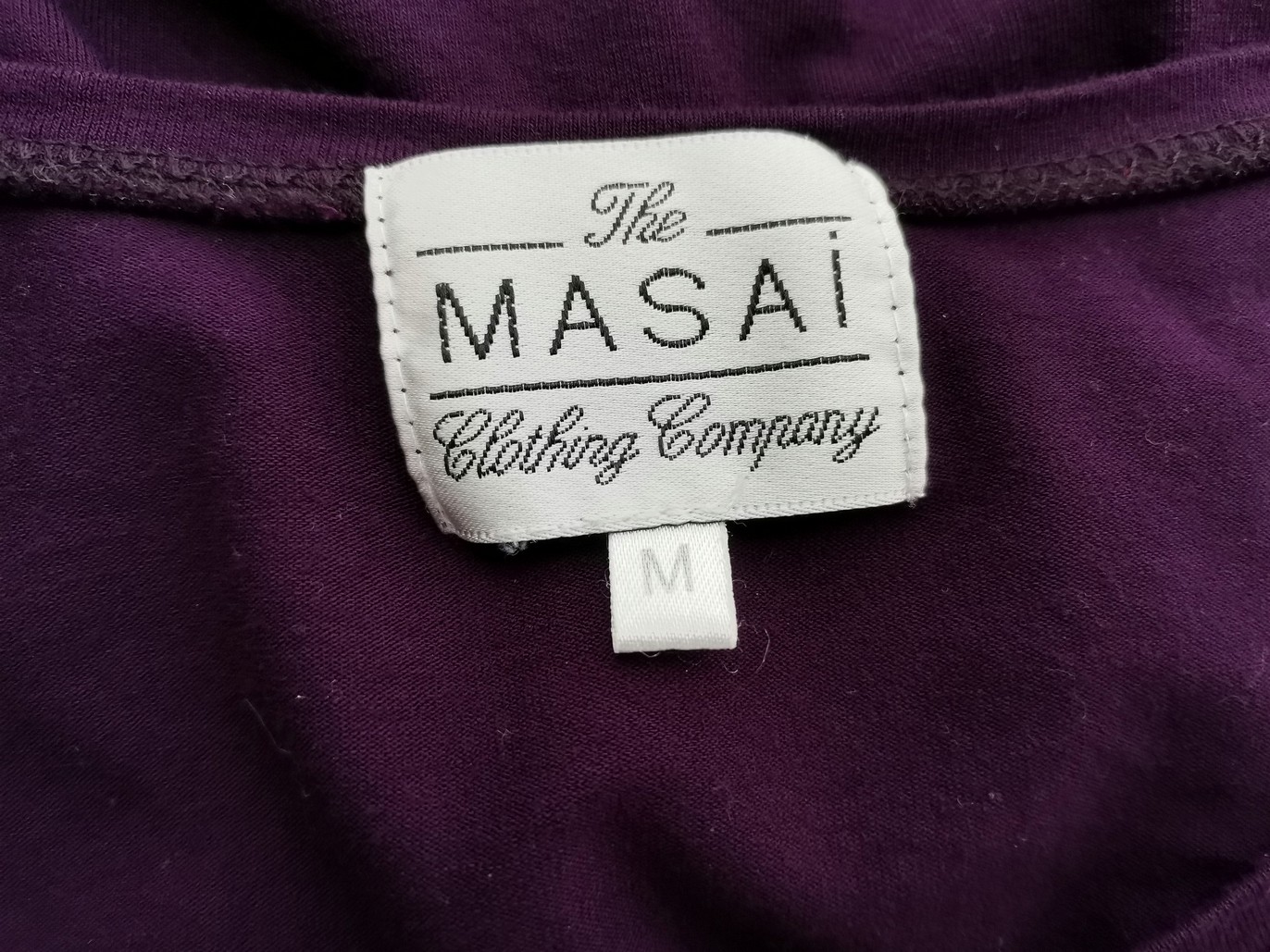 IMG_20220209_155932.jpg The Masai Rozmiar M Kolor Fioletowy Okrągły dekolt Bluzka Rękaw 3/4 Materiał Wiskoza