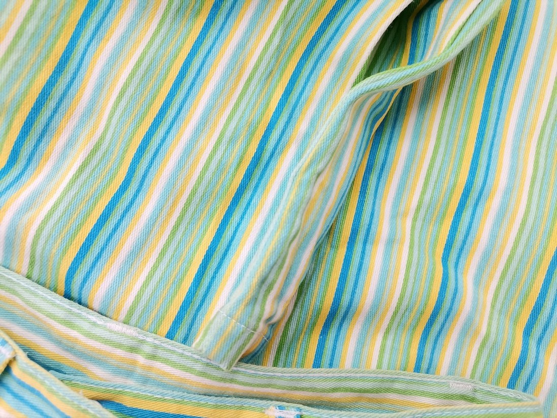 IMG_20220210_130046.jpg Vintage Rozmiar M Kolor Zielony Pasy Spodnie Casual Materiał Bawełna