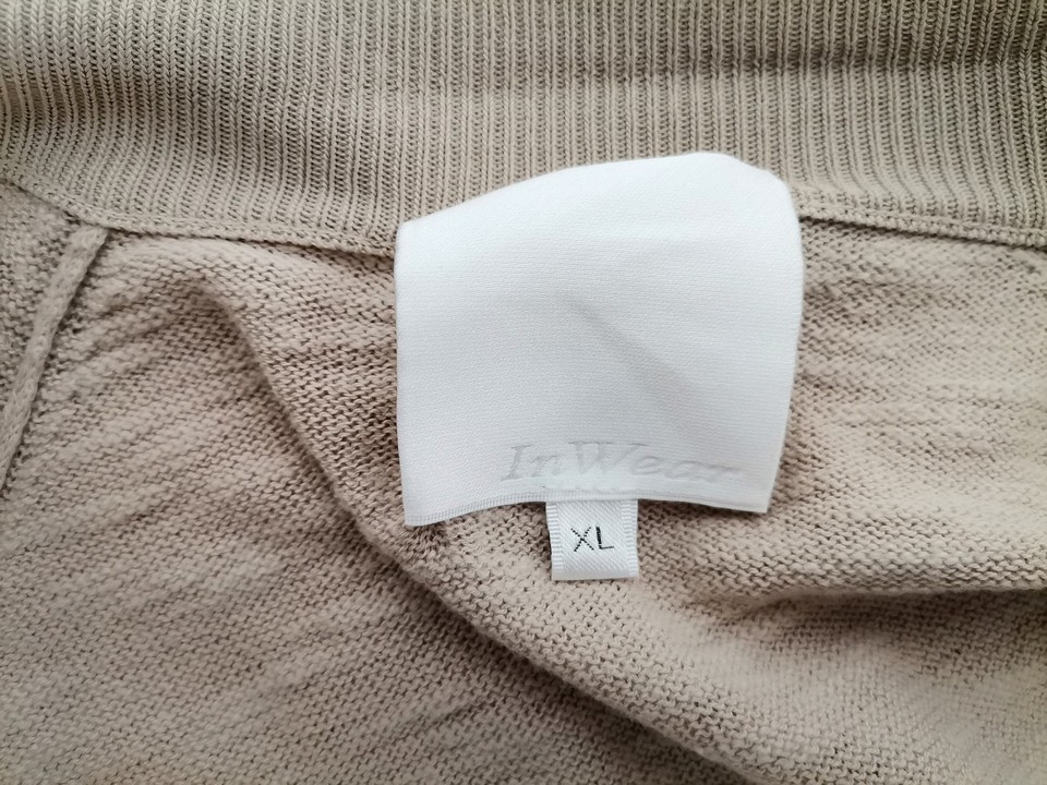 IMG_20220211_150625.jpg InWear Rozmiar XL Kolor Szary W serek Długi Otwarty Kardigan Długi rękaw Materiał Bawełna 100% Cienka dzianina