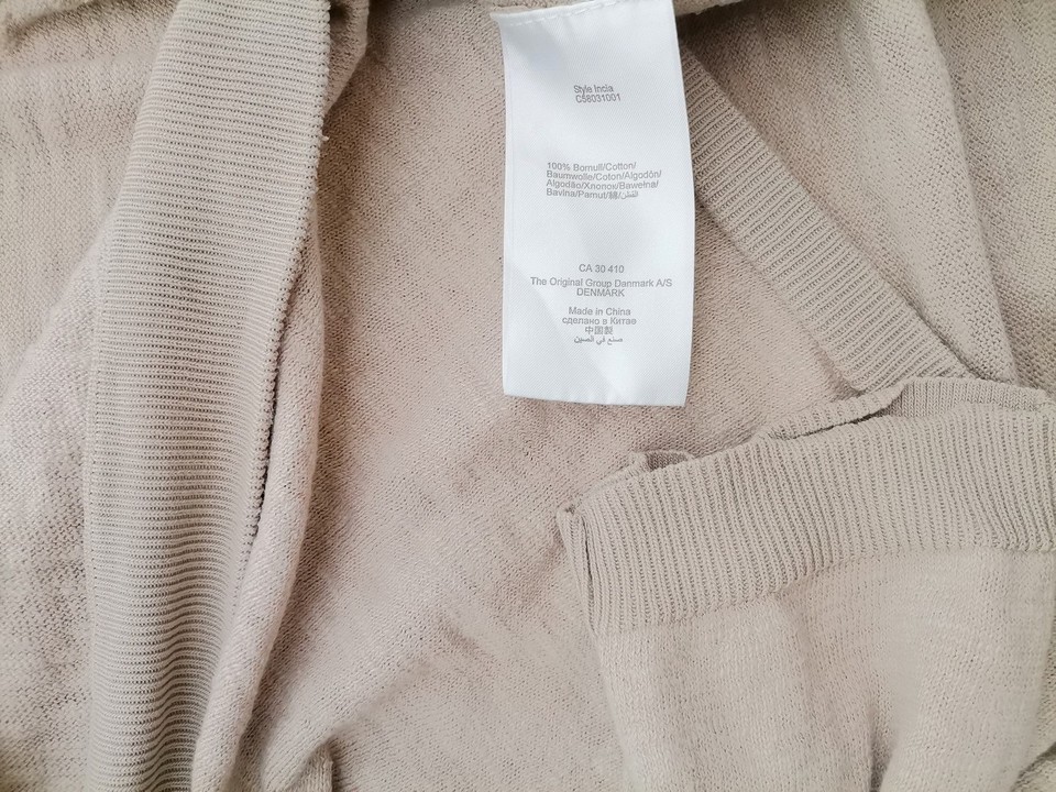 IMG_20220211_150635.jpg InWear Rozmiar XL Kolor Szary W serek Długi Otwarty Kardigan Długi rękaw Materiał Bawełna 100% Cienka dzianina