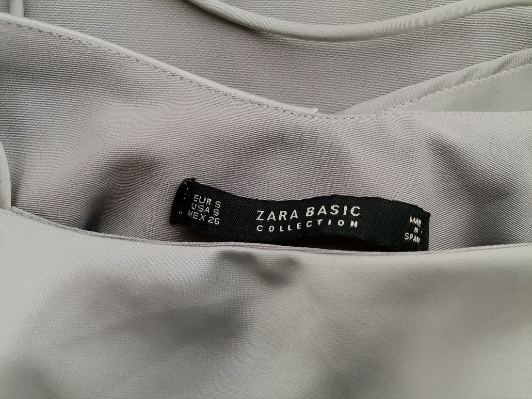 IMG_20220215_113531.jpg ZARA BASIC Rozmiar S Kolor Srebrny Kwadratowy dekolt Bluzka Bezrękawnik
