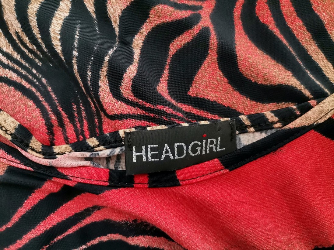 HEADGIRL Rozmiar 34/36 Kolor Czerwony Crew Neck Sukienka Bodycon Krótki rękaw Długa HEADGIRL Rozmiar 34/36 Kolor Czerwony Crew Neck Sukienka Bodycon Krótki rękaw Długa