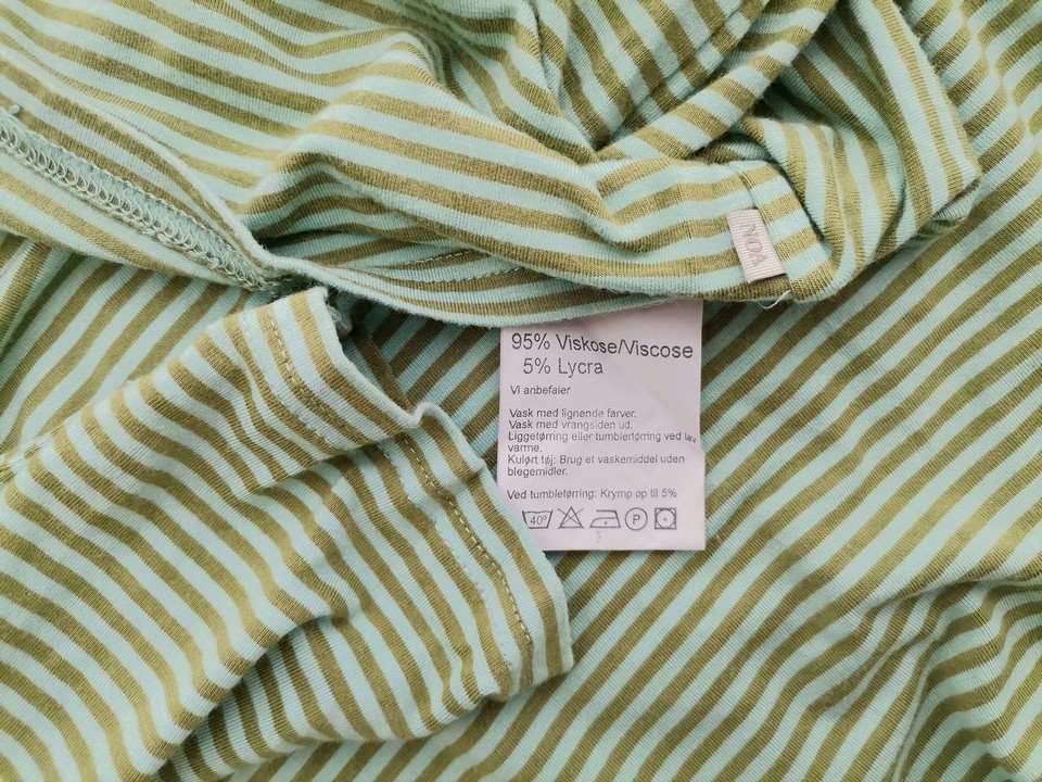 IMG_20220216_115611.jpg Noa noa Rozmiar XL Kolor Zielony Pasy Okrągły dekolt Bluzka Długi rękaw Materiał Wiskoza