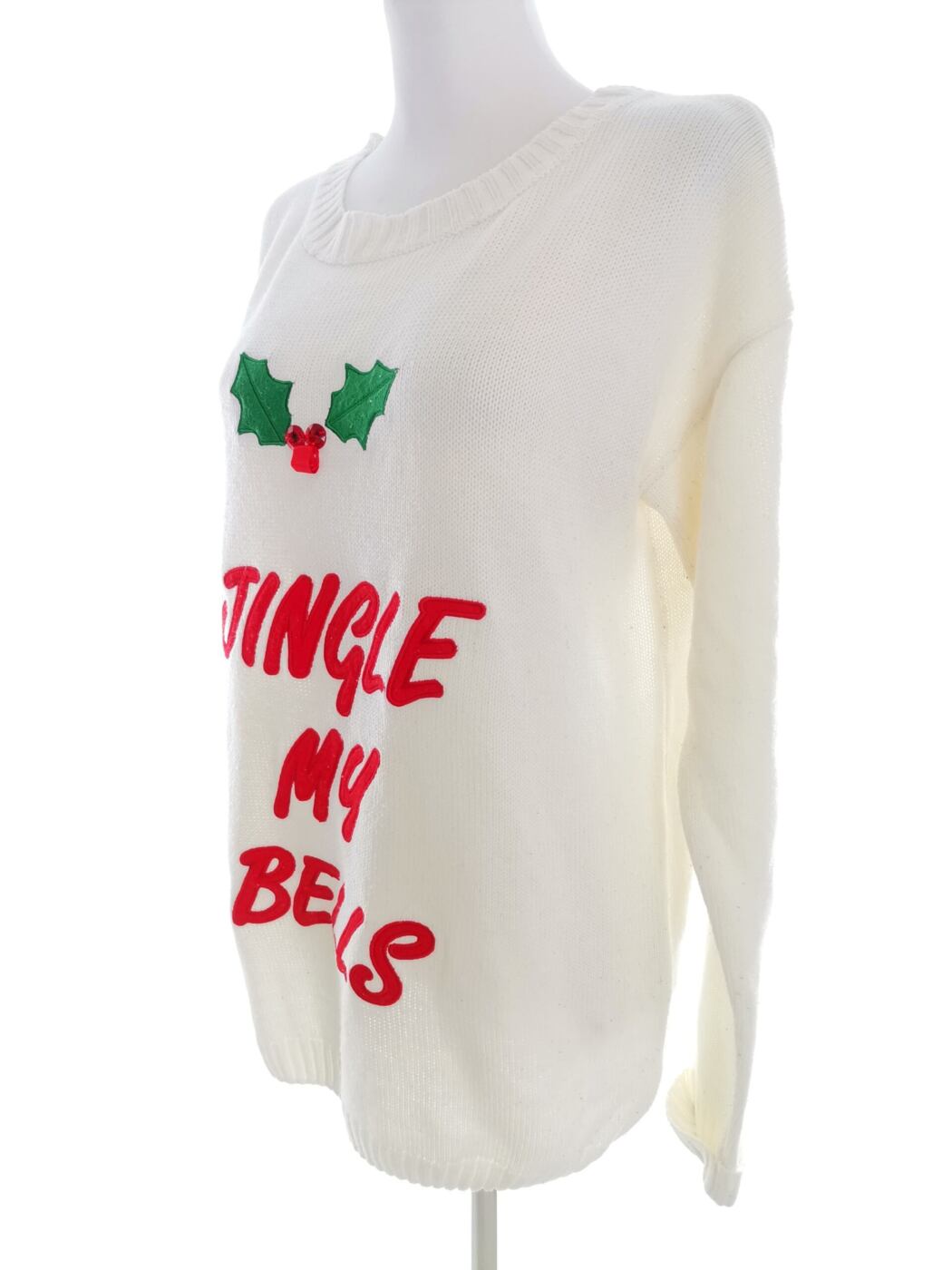 Merry Christmas Rozmiar 14 (42) Kolor Kremowy Crew Neck Tunika Bluzka Dzianina Długi rękaw Merry Christmas Rozmiar 14 (42) Kolor Kremowy Crew Neck Tunika Bluzka Dzianina Długi rękaw