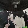 Topshop Rozmiar 6 (34) Kolor Czarny W łódkę Bluzka Długi rękaw Materiał Wiskoza