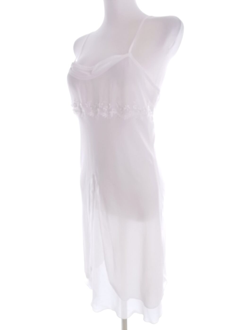 Rachel lingerie Rozmiar 2 (38) Kolor Biały Odkryte Ramiona Sukienka Slip Bezrękawnik Do Kolan Rachel lingerie Rozmiar 2 (38) Kolor Biały Odkryte Ramiona Sukienka Slip Bezrękawnik Do Kolan