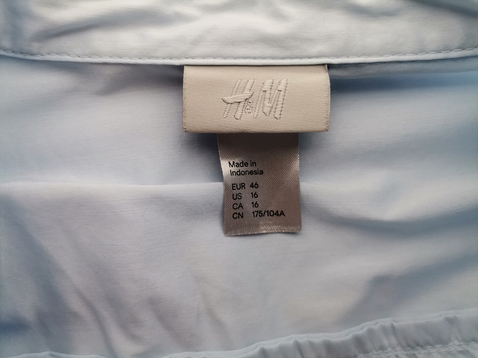 H&m Rozmiar 46 Kolor Niebieski Kołnierz Koszula Zapinana Bluzka Długi rękaw Materiał Bawełna