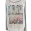 Forever 21 Rozmiar 2XL Kolor Szary Okrągły dekolt Tunika Bluzka Długi rękaw