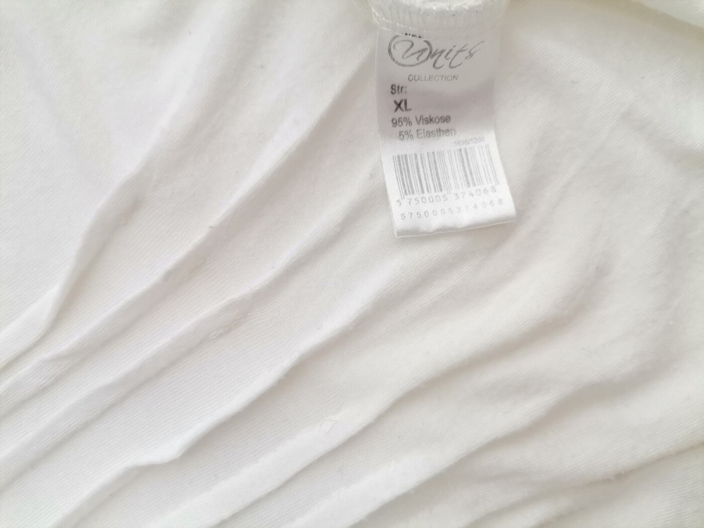 Units Rozmiar XL Kolor Biały Split Crew Neck Sukienka Koszulowa Długi rękaw Do Kolan Materiał Wiskoza Units Rozmiar XL Kolor Biały Split Crew Neck Sukienka Koszulowa Długi rękaw Do Kolan Materiał Wiskoza