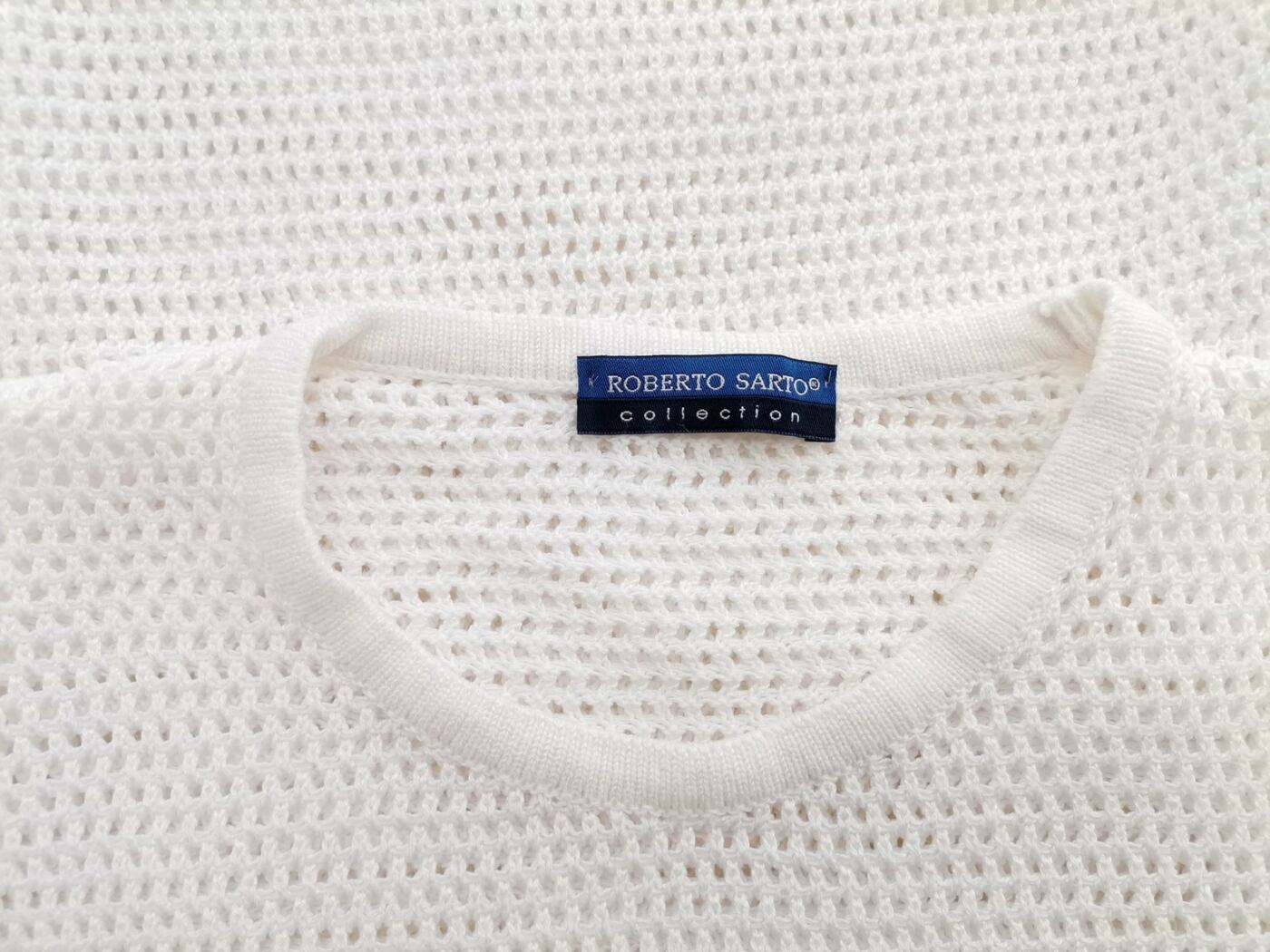 ROBERTO SARTO Rozmiar 42/44 Kolor Biały Crew Neck Tunika Bluzka Długi rękaw Materiał Bawełna ROBERTO SARTO Rozmiar 42/44 Kolor Biały Crew Neck Tunika Bluzka Długi rękaw Materiał Bawełna
