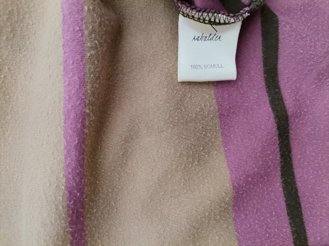 Rabalder Rozmiar XL Kolor Brązowy Pasy Kołnierz Tunika Bluzka Długi rękaw Materiał Bawełna 100% Rabalder Rozmiar XL Kolor Brązowy Pasy Kołnierz Tunika Bluzka Długi rękaw Materiał Bawełna 100%
