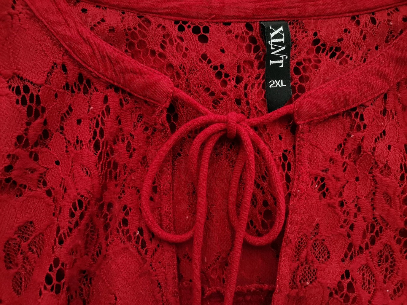 XLNT Rozmiar 2XL Kolor Czerwony Okrągły dekolt Tunika Bluzka Długi rękaw Materiał Wiskoza 100% XLNT Rozmiar 2XL Kolor Czerwony Okrągły dekolt Tunika Bluzka Długi rękaw Materiał Wiskoza 100%