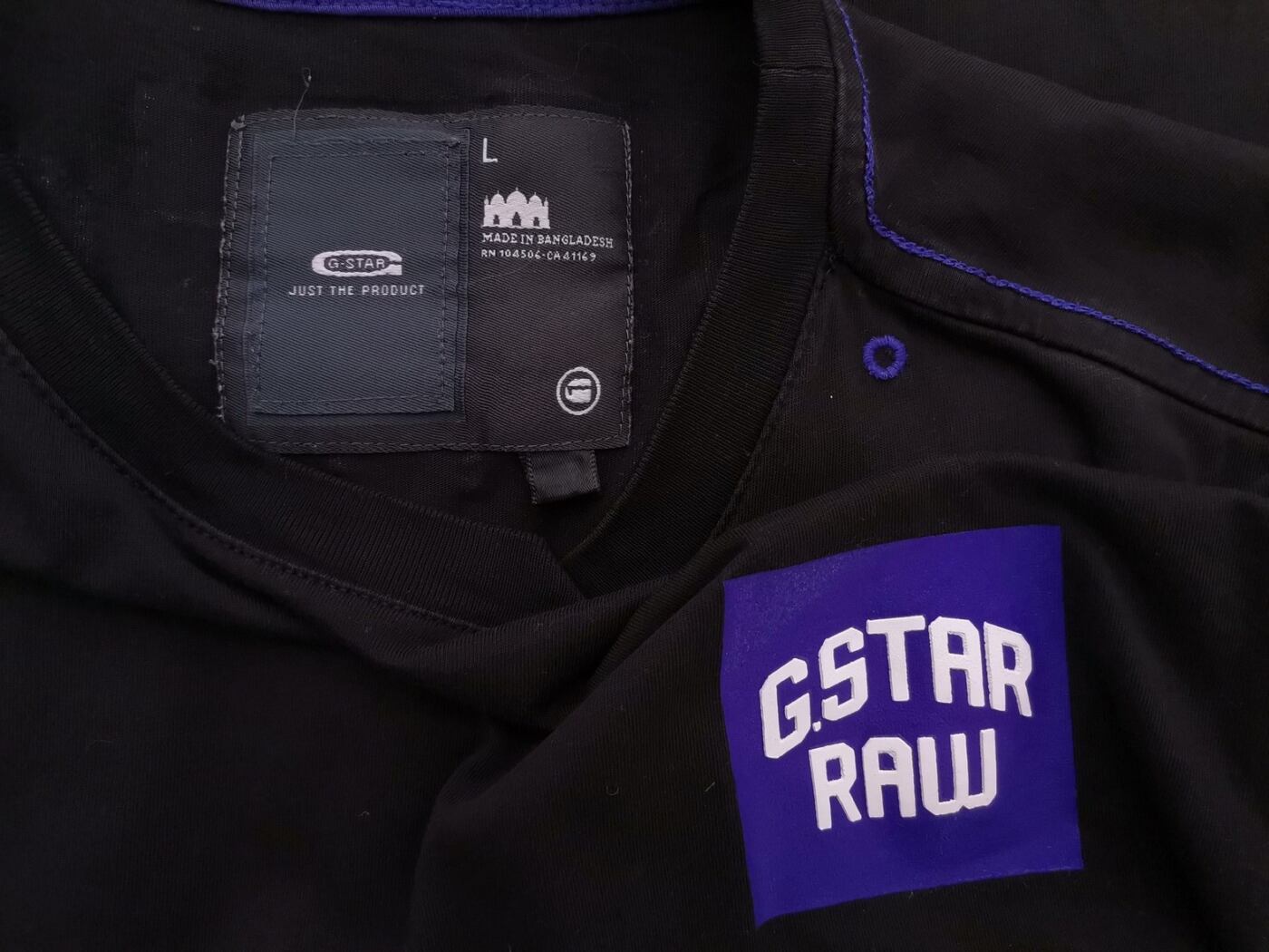 IMG_20220223_132052.jpg G-Star Raw Rozmiar L Kolor Czarny Męski T-Shirt Krótki rękaw Materiał Bawełna 100%