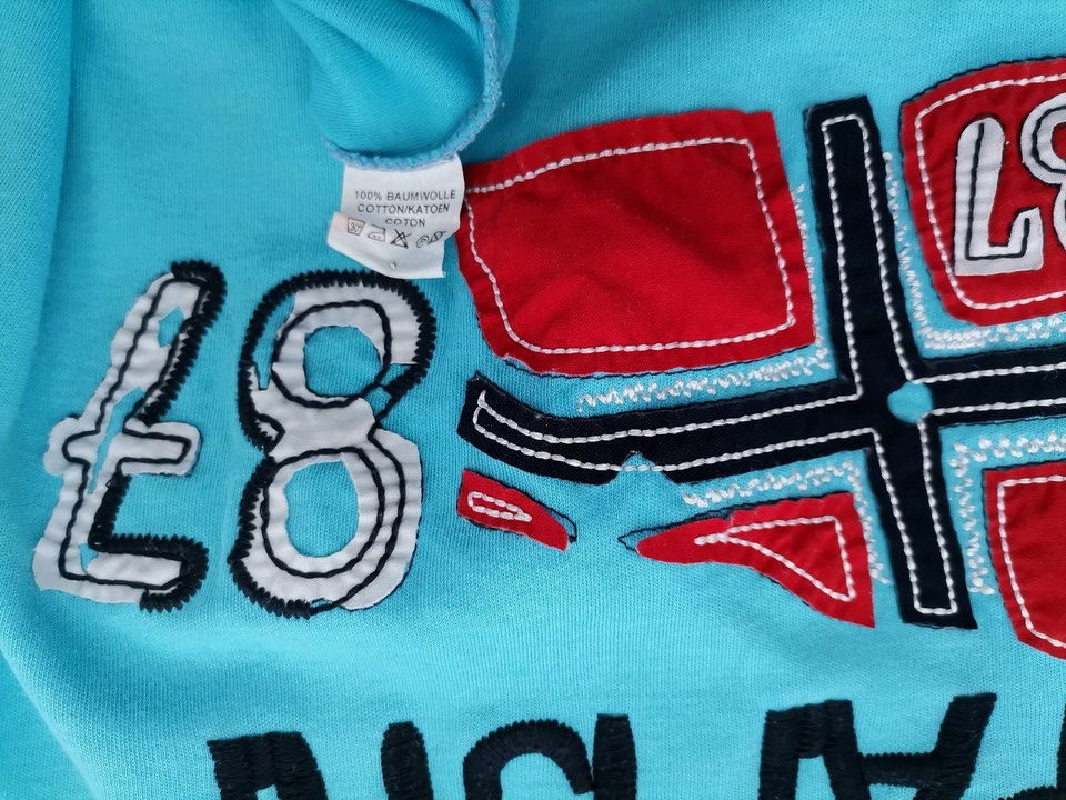 IMG_20220223_132402.jpg NAPAPIJRI Rozmiar L Kolor Niebieski Męski T-Shirt Krótki rękaw Materiał Bawełna 100%