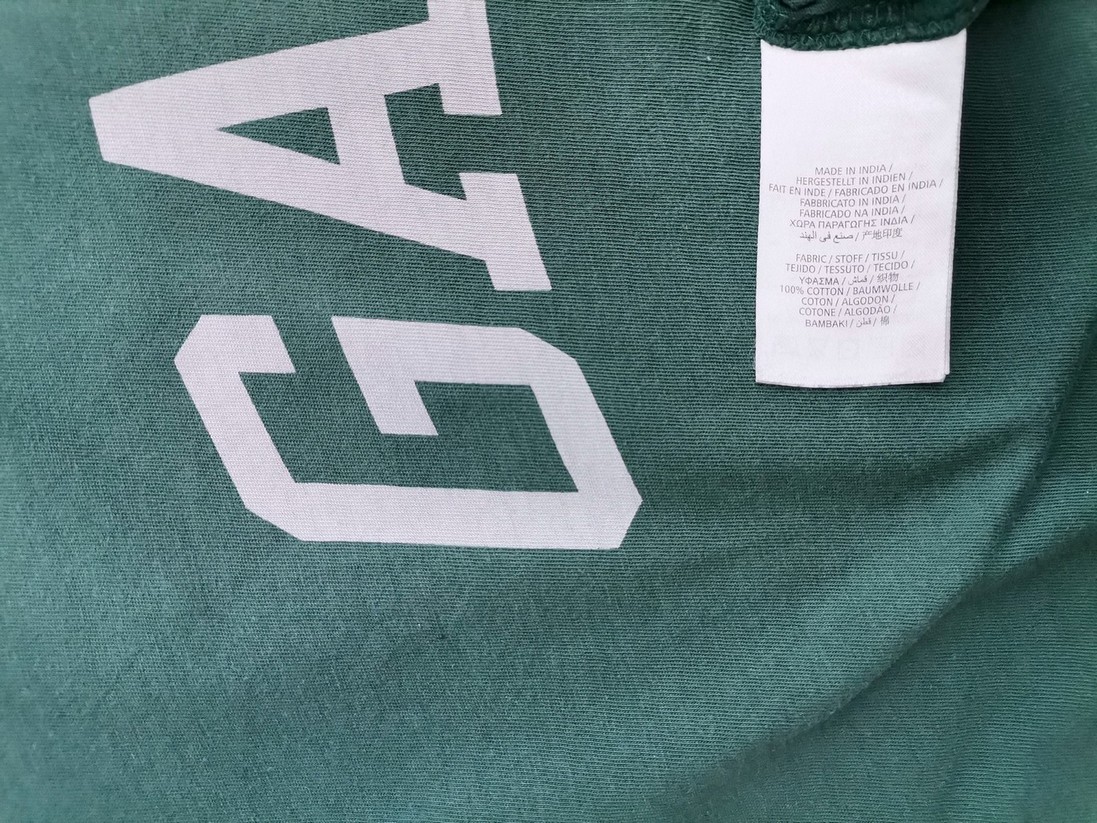 Gant Rozmiar M Kolor Zielony Crew Neck T-Shirt Krótki rękaw Materiał Bawełna 100%