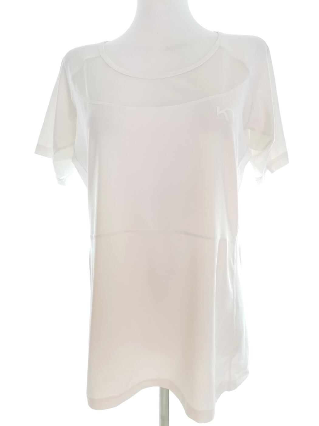 Kari Traa Rozmiar XL Kolor Biały Okrągły dekolt T-Shirt Krótki rękaw