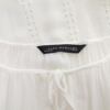 Zara Rozmiar M Kolor Biały Keyhole Crew Neck Bluzka Rękaw 3/4