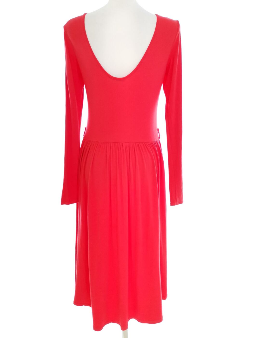 River island Rozmiar 12 (38) Kolor Różowy Okrągły dekolt Sukienka Sheath Długi rękaw Midi Materiał Wiskoza