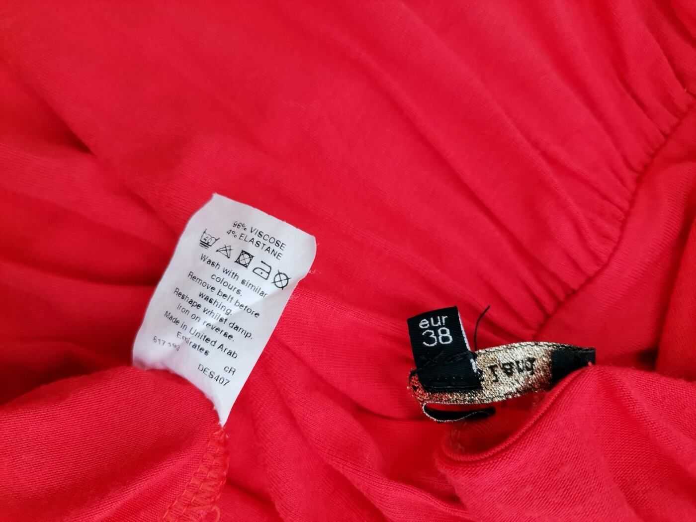 River island Rozmiar 12 (38) Kolor Różowy Okrągły dekolt Sukienka Sheath Długi rękaw Midi Materiał Wiskoza