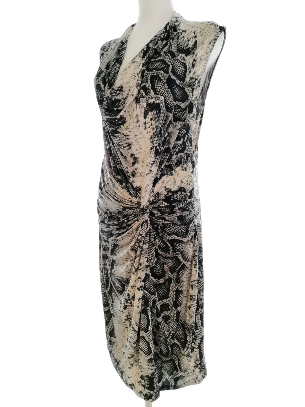 Dorothy perkins Rozmiar 16 (44) Kolor Czarny Drapowany dekolt Sukienka Sheath Krótki rękaw Midi Dorothy perkins Rozmiar 16 (44) Kolor Czarny Drapowany dekolt Sukienka Sheath Krótki rękaw Midi