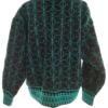 Vintage Rozmiar 46/48 Kolor Czarny W łódkę Sweter Długi rękaw Cienka dzianina