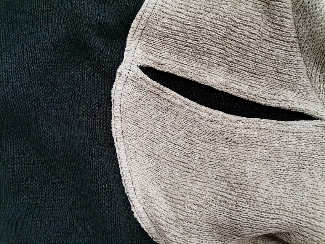 Vintage Rozmiar 38/40 Kolor Czarny Crew Neck Tunika Bluzka Rękaw 3/4 Vintage Rozmiar 38/40 Kolor Czarny Crew Neck Tunika Bluzka Rękaw 3/4