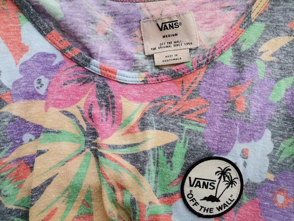 VANS Rozmiar M Kolor Kolorowa Okrągły dekolt Tunika Bluzka Bezrękawnik