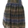 Vintage Kolor Zielony Pasy A-Line Spódnica Midi