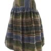 Vintage Kolor Zielony Pasy A-Line Spódnica Midi