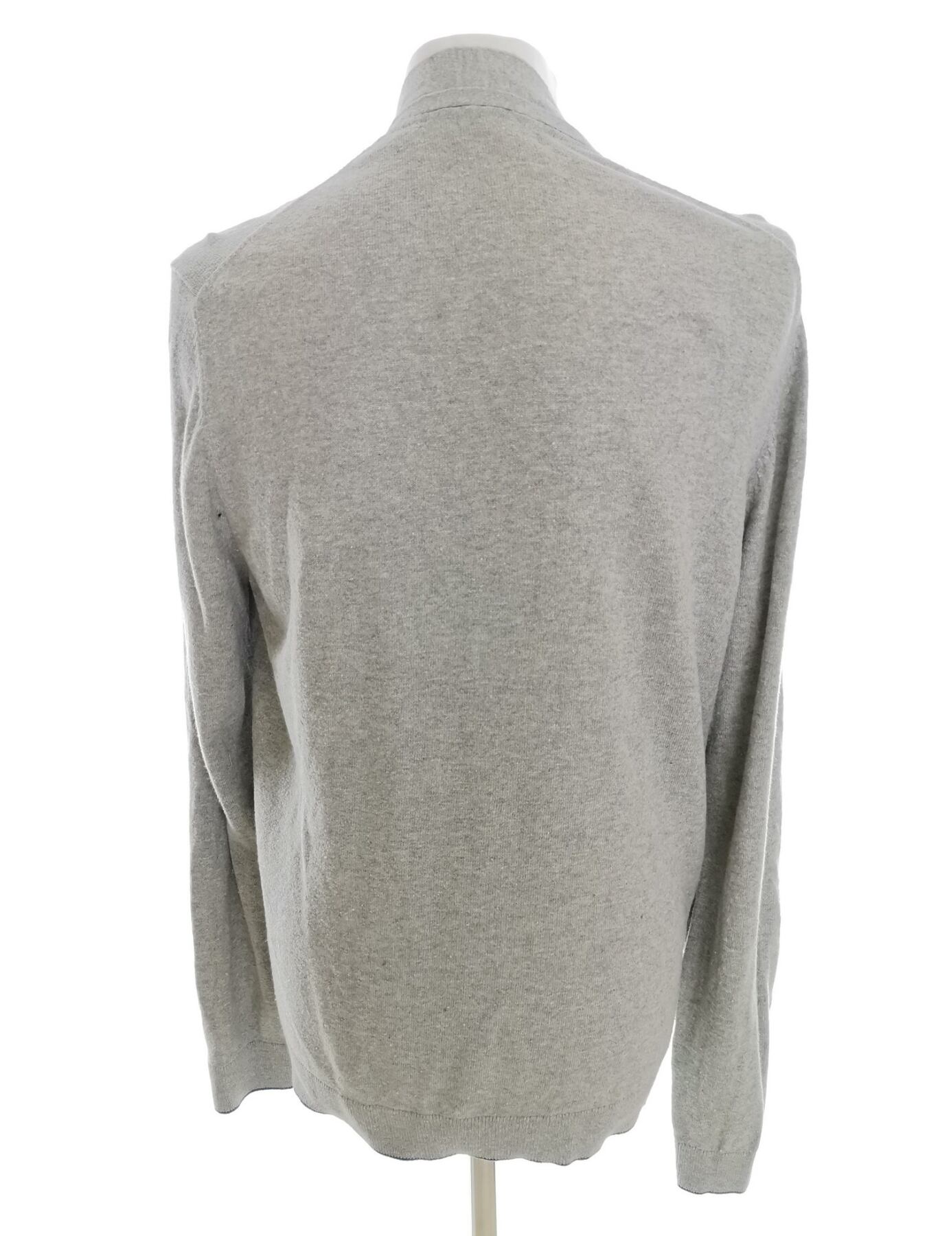IMG_20220304_143210.jpg Ted Baker Rozmiar 5 (XXL) Kolor Szary Męski Sweter Rozpinany Długi rękaw Materiał Bawełna