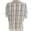 BEN SHERMAN Rozmiar 4 (XL) Kolor Kremowy Krata Kołnierz Męska Koszula Casual Krótki rękaw