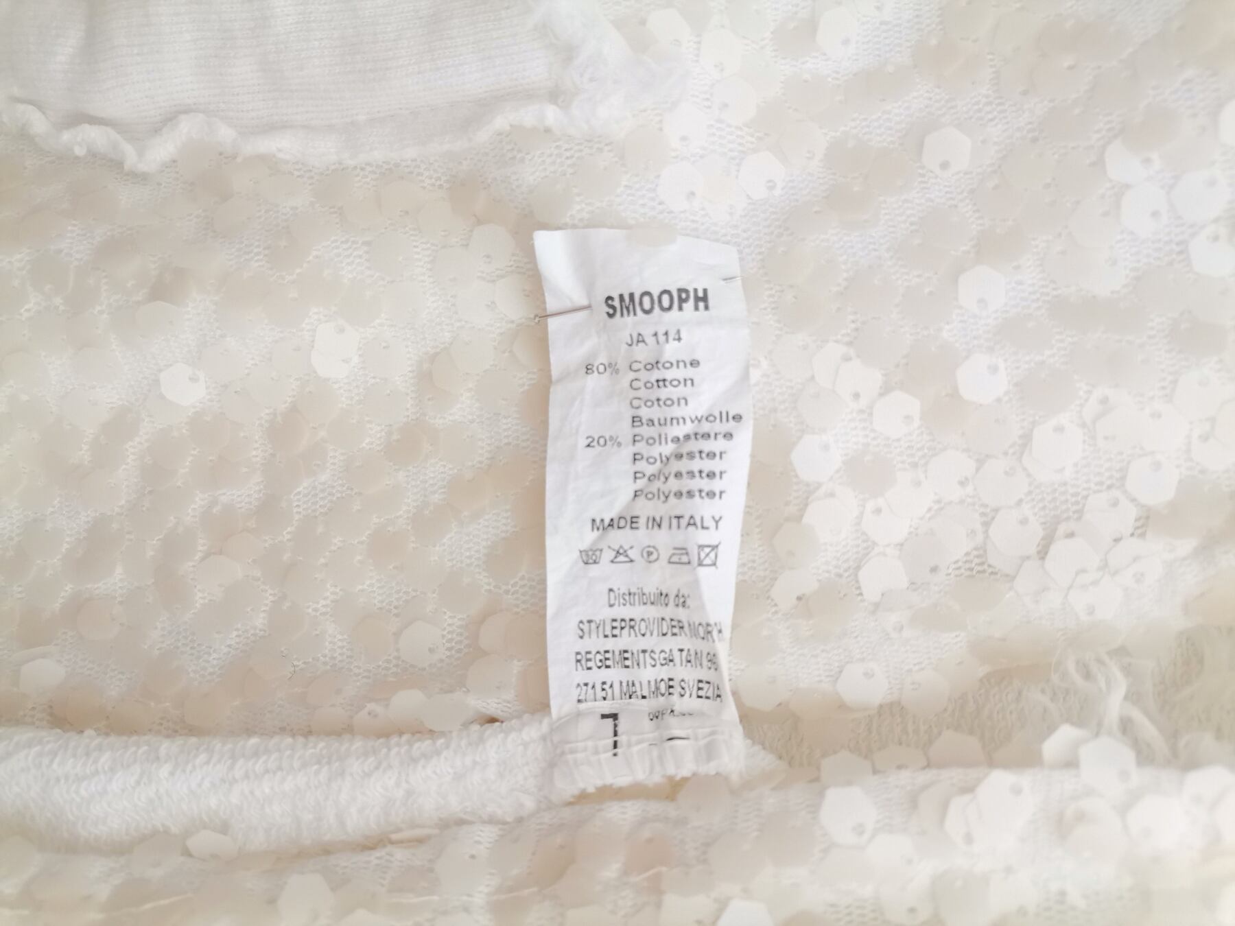 IMG_20220307_122948.jpg Smooph Rozmiar L Kolor Biały Okrągły dekolt Peleryna Kardigan Długi rękaw Materiał Bawełna Cienka dzianina
