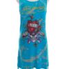 Ed hardy Rozmiar XXL (38/40) Kolor Niebieski Okrągły dekolt Sukienka Prostokątna Bezrękawnik Do Kolan Materiał Bawełna 100%