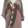 River island Rozmiar 18 (44) Kolor Brązowy Paisley W serek Bluzka Rękaw 3/4