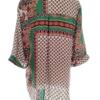 River island Rozmiar 18 (44) Kolor Brązowy Paisley W serek Bluzka Rękaw 3/4
