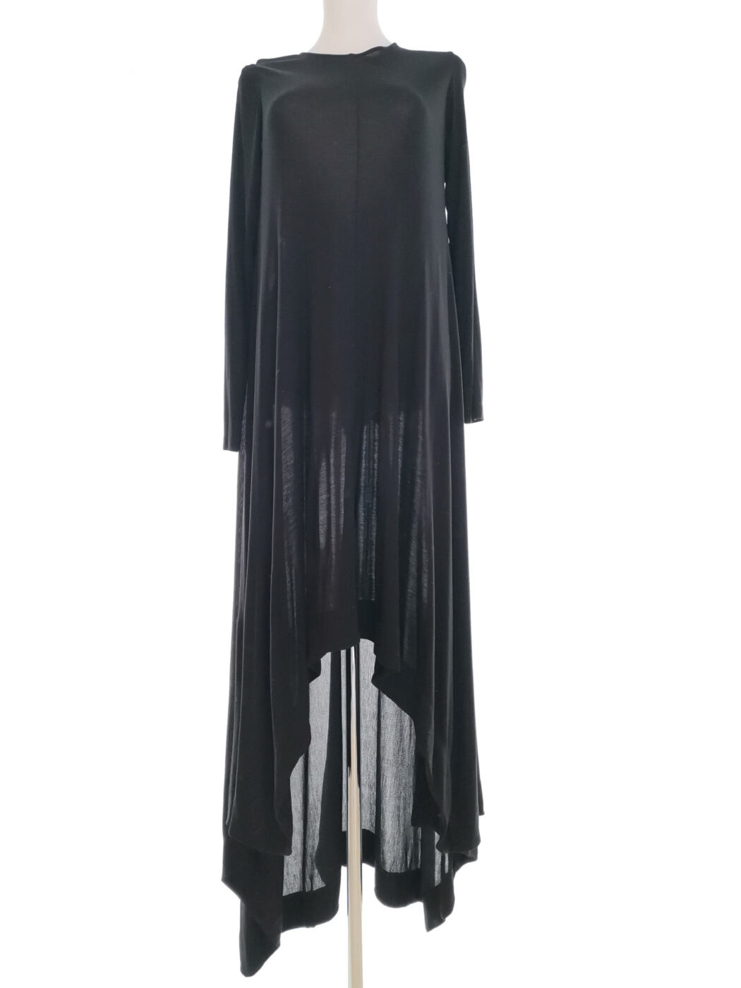 COS Rozmiar M Kolor Czarny Okrągły dekolt Sukienka Prostokątna Długi rękaw Hi-Low Materiał Lyocell 100%