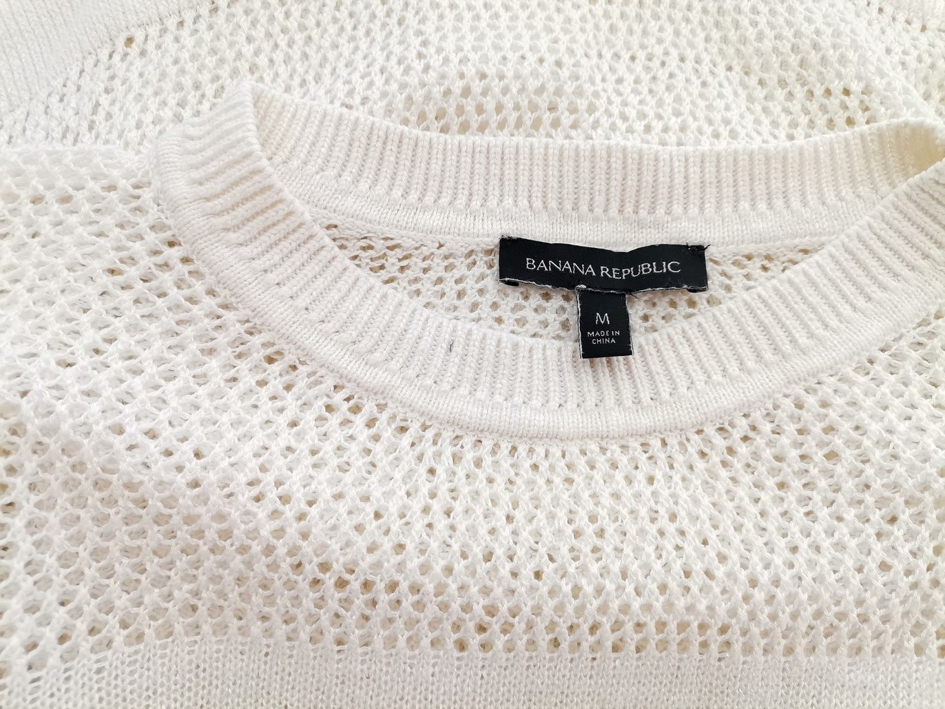 Banana Republic Rozmiar M Kolor Kremowy Crew Neck Tunika Bluzka Długi rękaw Banana Republic Rozmiar M Kolor Kremowy Crew Neck Tunika Bluzka Długi rękaw