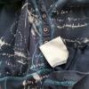 Signature Rozmiar L Kolor Granatowy Split Crew Neck Bluzka Popover Guziki Rękaw 3/4 Materiał Bawełna 100%