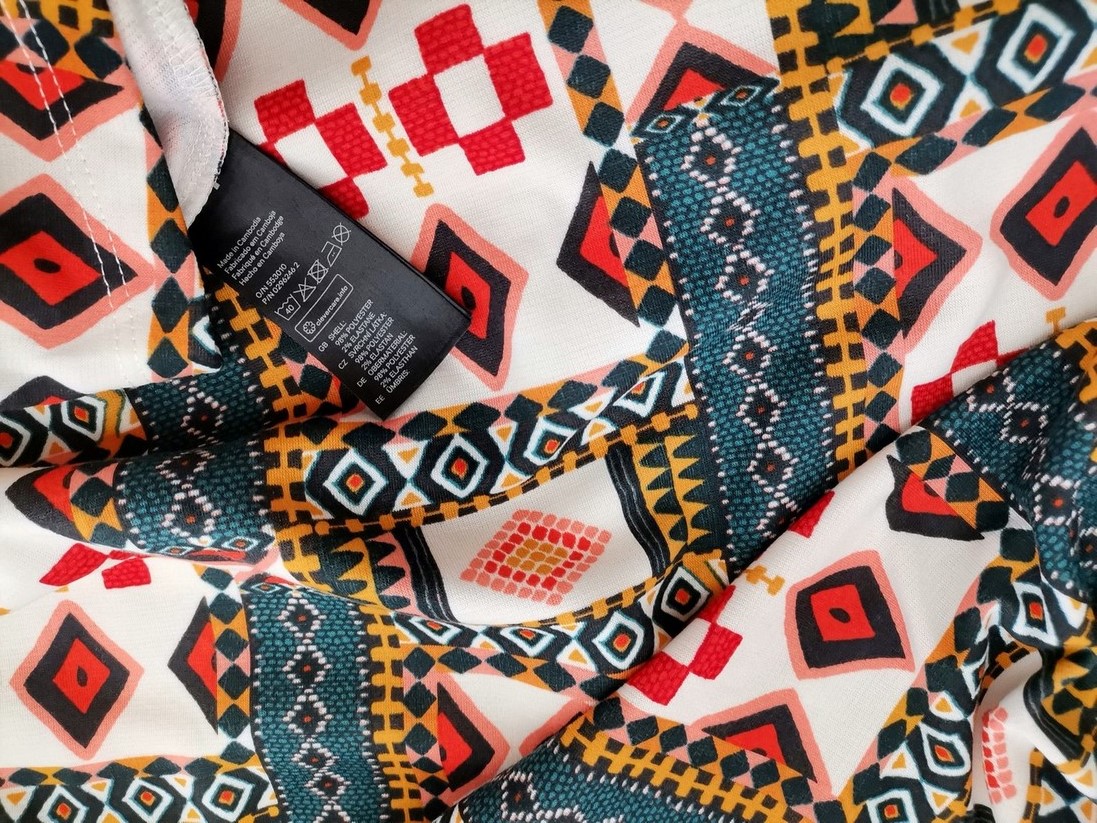 H&m Rozmiar M Kolor Kolorowa Okrągły dekolt Sukienka A-Line Bezrękawnik Do Kolan H&m Rozmiar M Kolor Kolorowa Okrągły dekolt Sukienka A-Line Bezrękawnik Do Kolan