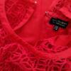 Spotlight by Warehouse Rozmiar 10 (36) Kolor Czerwony Crew Neck Sukienka A-Line Bezrękawnik Midi Materiał Bawełna
