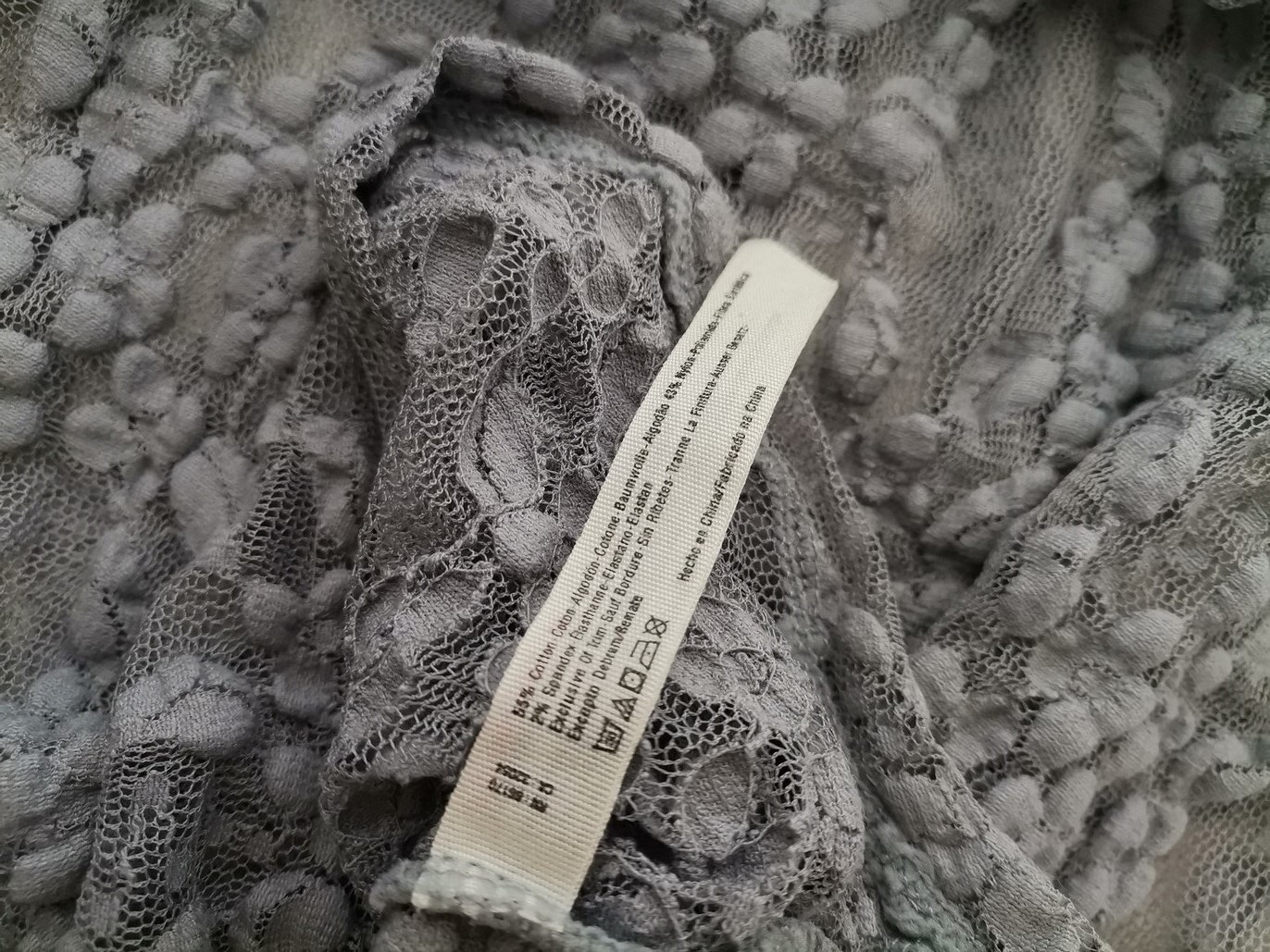 Intimately By Free People Rozmiar M Kolor Szary Okrągły dekolt Bluzka Długi rękaw Materiał Bawełna