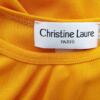Christine Laure Rozmiar 42/44 Kolor Żółty Okrągły dekolt Bluzka Krótki rękaw